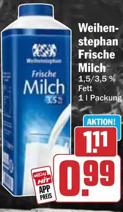 HIT Weihenstephan Frische Milch Angebot