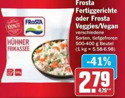 HIT Frosta Fertiggerichte oder Frosta Veggies/Vegan Angebot