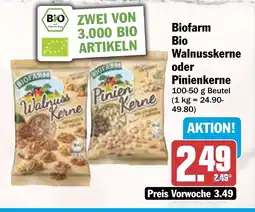 HIT Biofarm Bio Walnusskerne oder Pinienkerne Angebot