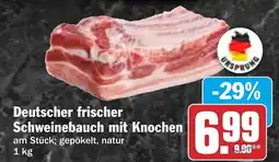HIT Deutscher frischer Schweinebauch mit Knochen Angebot