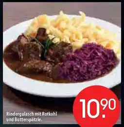 Zurbrüggen Rindergulasch mit Rotkohl und Butterspätzle Angebot