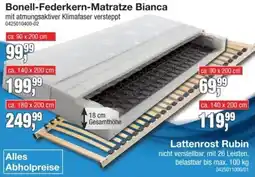 Möbelfundgrube Bonell-Federkern-Matratze Bianca Angebot