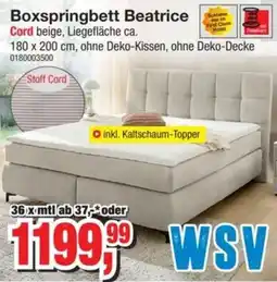Möbelfundgrube Boxspringbett Beatrice Angebot