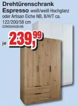 Möbelfundgrube Drehtürenschrank Espresso Angebot