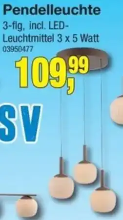 Möbelfundgrube Pendelleuchte 3-flg. Angebot