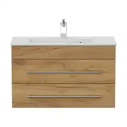 Netto Marken-Discount Badmöbel Portus 800 SlimLine weiss hochglanz Angebot