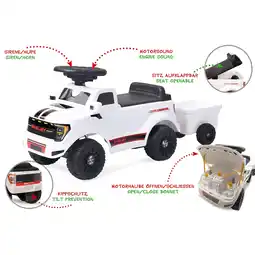 Netto Marken-Discount JAMARA Rutscher Shelby Ford F-150 Raptor mit Anhänger weiß Angebot