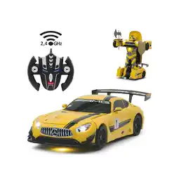 Netto Marken-Discount JAMARA Mercedes-AMG GT3 1:14 gelb 2,4GHz transformable Angebot