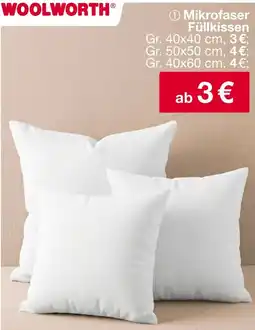 Woolworth Mikrofaser Füllkissen Angebot