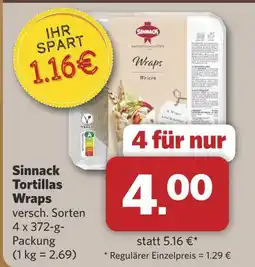 Combi Sinnack tortillas wraps Angebot