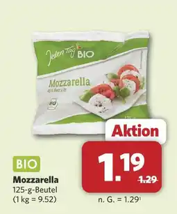 Combi Jeden tag bio mozzarella Angebot