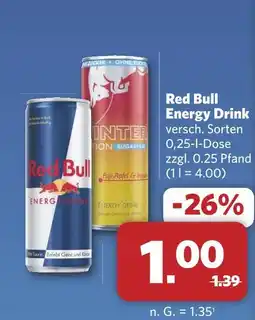 Combi Red bull energy drink Angebot