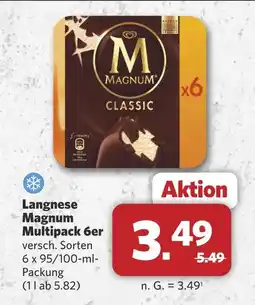 Combi Langnese magnum multipack 6er Angebot
