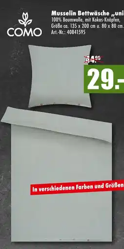 Möbel Mahler Como musselin bettwäsche „uni“ Angebot