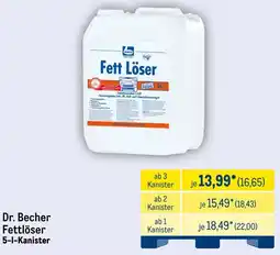 METRO Dr. Becher Fettlöser Angebot