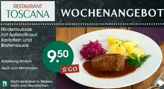 Rinderroulade mit Apfelrotkraut, Kartoffeln und Bratensauce