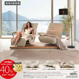 Zurbrüggen KOINOR Sofa 2-sitzig inkl. Tisch und 2 Armteilkissen Angebot