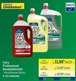 METRO Fairy Professional Handspülmittel Angebot