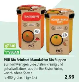 CITTI Markt PUR Bio Feinkost-Manufaktur Bio Suppen Angebot