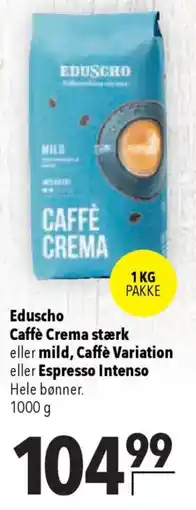 CITTI Markt Eduscho Caffè Crema stærk eller mild, Caffè Variation eller Espresso Intenso Angebot