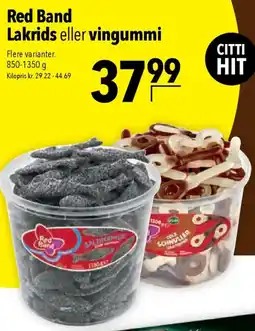 CITTI Markt Red Band Lakrids eller vingummi Angebot