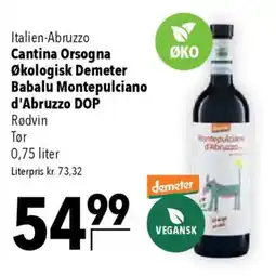 CITTI Markt Cantina Orsogna Økologisk Demeter Babalu Montepulciano d'Abruzzo DOP Rødvin Angebot
