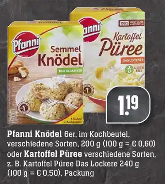 Edeka Pfanni Knödel oder Kartoffel Püree Angebot