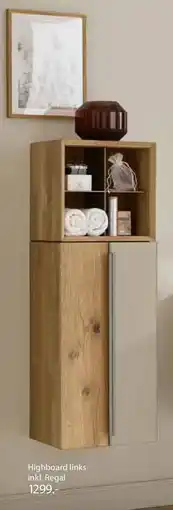 Zurbrüggen Musterring Highboard links inkl. Regal Angebot