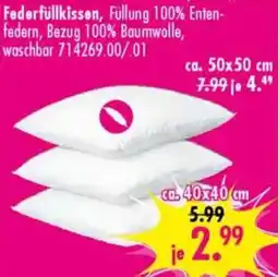 Möbel Boss Federfüllkissen Angebot