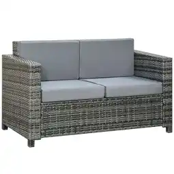 Netto Marken-Discount Outsunny Rattan Sofa Metall, PE-Rattan, Polyester Angebot