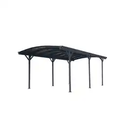 Netto Marken-Discount Westmann Aluminium Runddach Carport Stockholm anthrazit Angebot