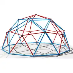 Netto Marken-Discount Klettergerüst 305x305x155cm DomeClimber Kinder Kletterkuppel Geodome 10FT - blau/rot Angebot