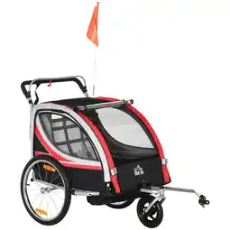 Netto Marken-Discount HOMCOM Kinderfahrradanhänger Stahl, Polyester Angebot