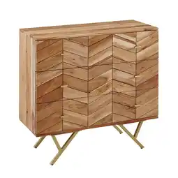 Netto Marken-Discount KADIMA DESIGN Rustikales Sideboard mit außergewöhnlichem Muster, Akazie Massivholz, Landhausstil Angebot