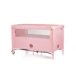 Netto Marken-Discount Chipolino Reisebett Relax Leinen 2 Ebenen Tasche, Reißverschluss, Räder, faltbar pink Angebot