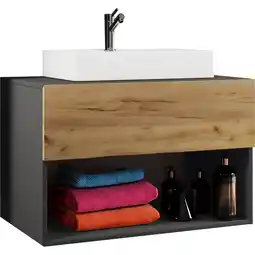 Netto Marken-Discount VCM 2-tlg. Waschtisch Breite 80 cm Waschplatz Badmöbel Waschbecken Bad Schrank Keramik Lendas ll Angebot