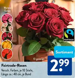 Aldi Süd Fairtrade-Rosen Angebot