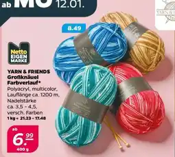 NETTO YARN & FRIENDS Großknäuel Farbverlauf Angebot
