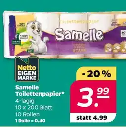 NETTO Samelle Toilettenpapier Angebot