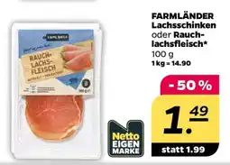 NETTO FARMLÄNDER Lachsschinken oder Rauchlachsfleisch Angebot