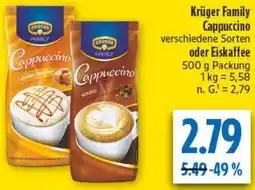 diska Krüger Family Cappuccino oder Eiskaffee Angebot
