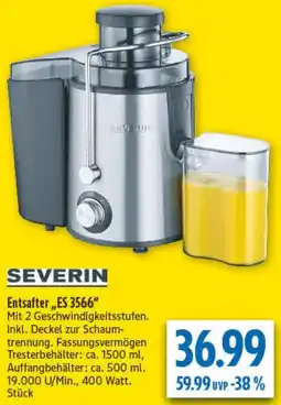 diska SEVERIN Entsafter ,,ES 3566" Angebot
