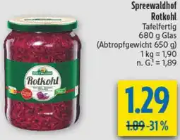 diska Spreewaldhof Rotkohl Angebot