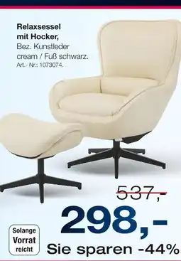 Möbel Inhofer Relaxsessel mit hocker Angebot