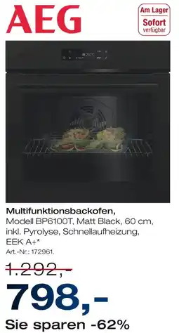 Möbel Inhofer Aeg multifunktionsbackofen modell bp6100t Angebot