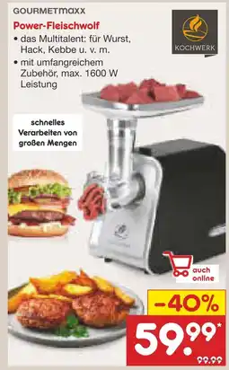 Netto Marken-Discount Gourmetmaxx power-fleischwolf Angebot