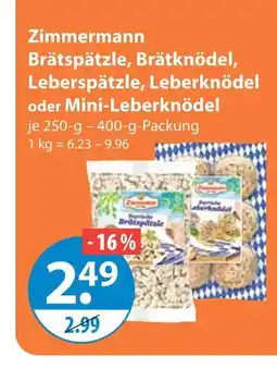 V Markt Zimmermann brätspätzle Angebot