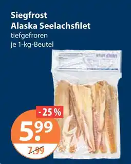 V Markt Siegfrost alaska seelachsfilet Angebot