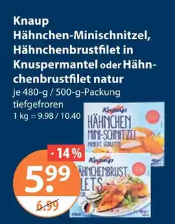 V Markt Knaup hähnchen-minischnitzel Angebot