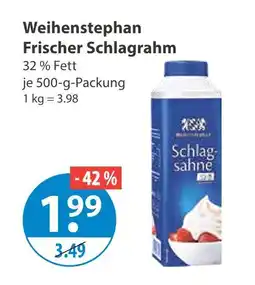 V Markt Weihenstephan frischer schlagrahm Angebot